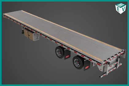 Flat Bed Trailer 05 Heavy Truck URP HDRP Textures