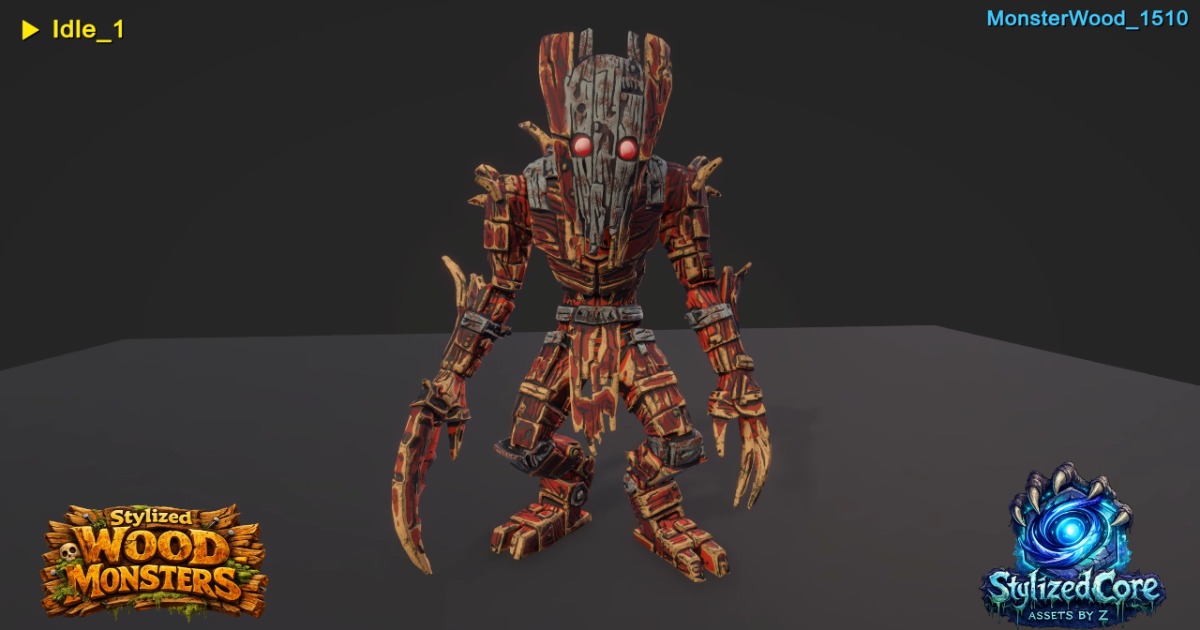 Unity Reaper Stylized Wood Monster – Reaper Variant (Animated, LOD, Skins) | 3D ...