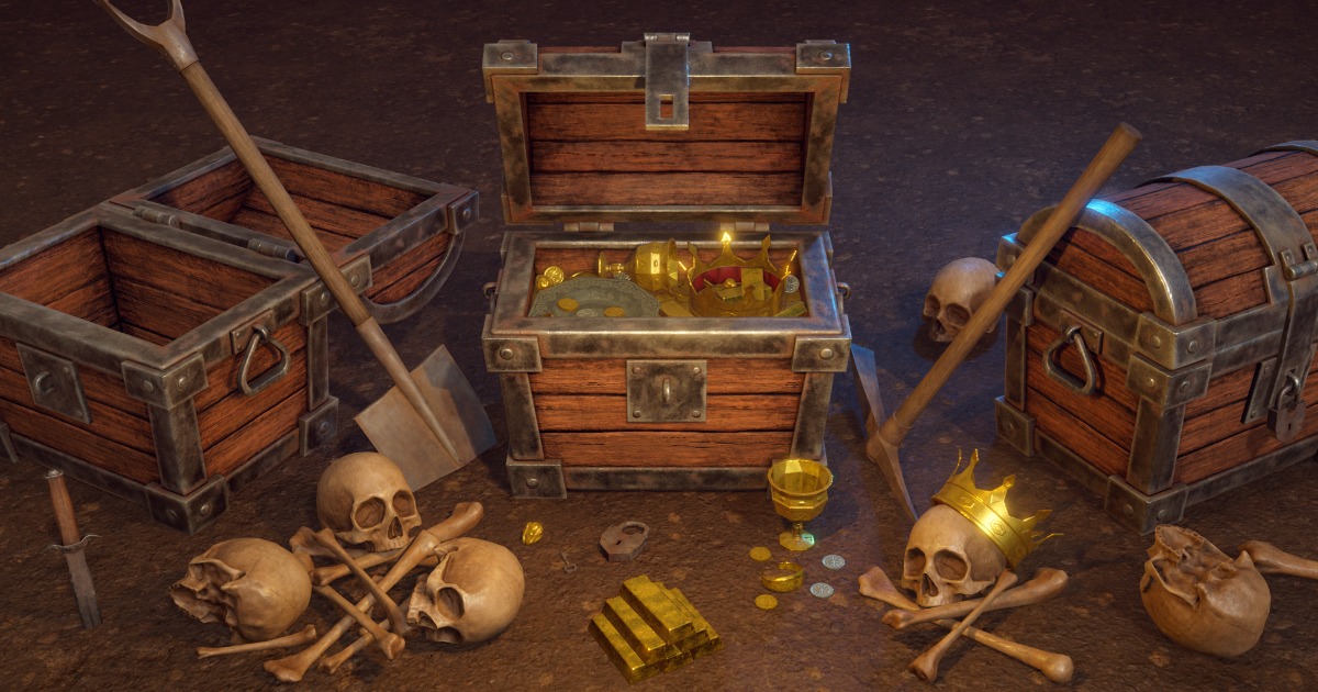 Treasure Set Design Treasure set URP | 3D Props | Unity Asset Store