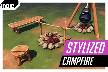 Stylized Campfire - Essential Props