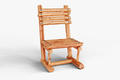 Cabin Style Wooden Rocking Chair