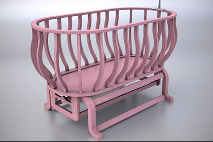 Modern Wooden Baby Bassinet