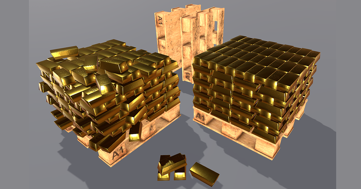 RMH Gold Bars and Pallet Pack | 3D Props | Unity Asset Store