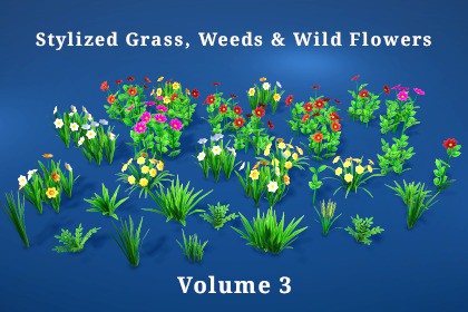 PIDI - COSY : Stylized Grass, Weeds and Wild Flowers Vol. 3