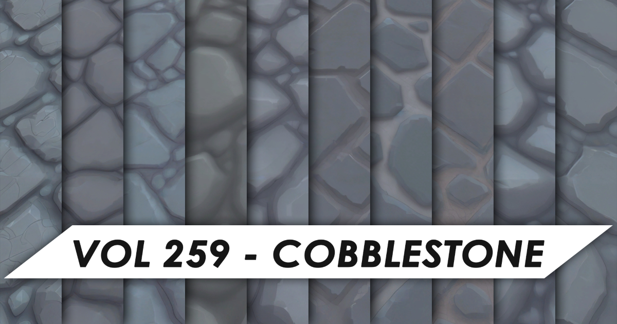 Stylized Textures - Vol 259 - Cobblestone | 2D Textures & Materials ...