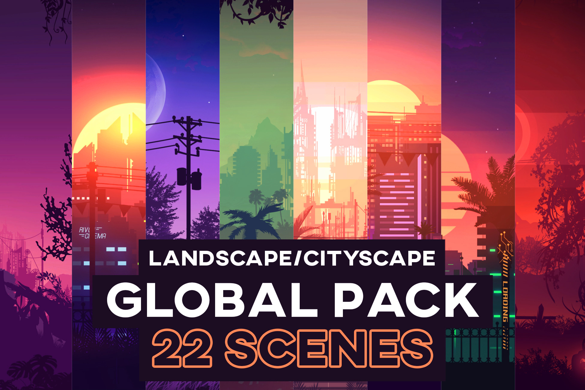 Unity Building Landscape Texture Global Landscape/Cityscape Pack | 2D Environments | Unity Asset Store