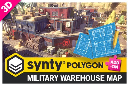 POLYGON - Military Warehouse Map by Synty