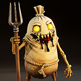 Stylized Horror Creature Pack – Grave Sackcloth (Game Ready, 3 Skins)