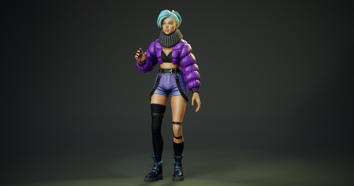 Jacket Girl | 3D Humanoids | Unity Asset Store