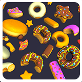 Lowpoly Modular Donut Pack - Fast Food Series