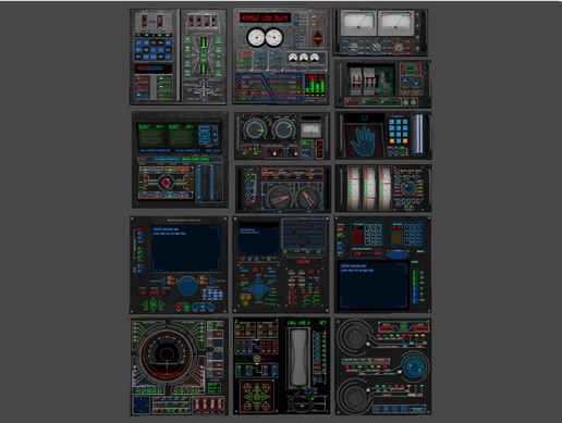 Gauges and control panels set | 3D Electronics | Unity Asset Store