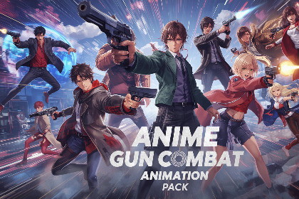 Anime Gun Combat Animation Pack - Dual & Single Handgun