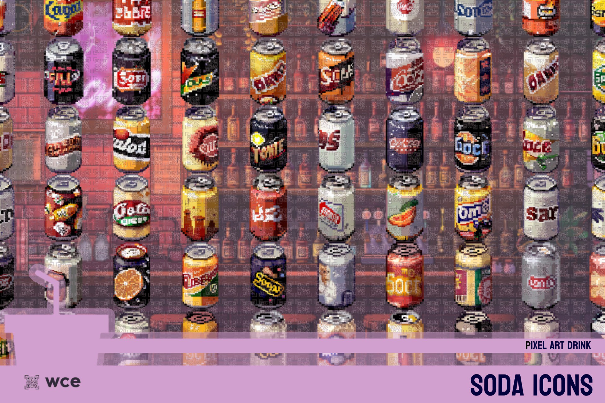 Soda Icons - Pixel Art Drinks - 2D Cooking, Cuisine and Restaurant ...