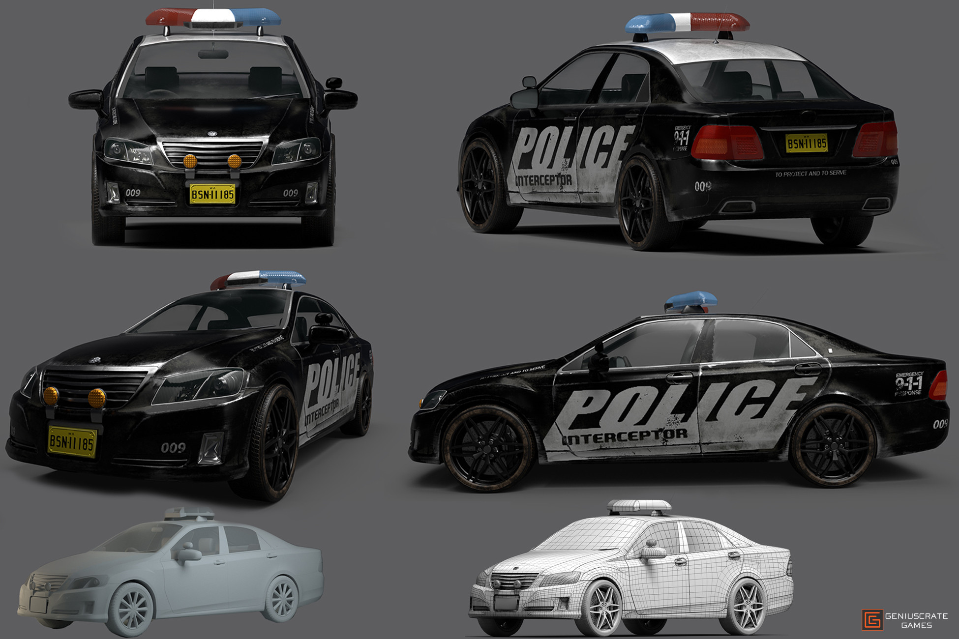 Police Car - Game Ready Asset | 3D Vehicles | Unity Asset Store