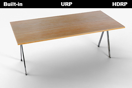 Contemporary Wooden Table with Metal Legs