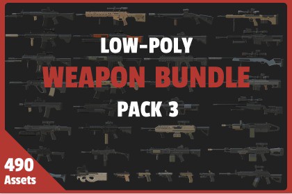 Low Poly Weapon Bundle Pack 3