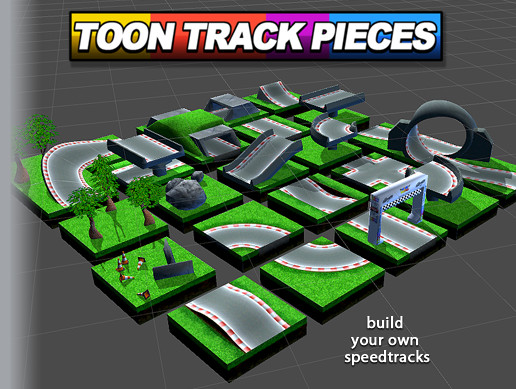Unity Speedway Toon Track pieces speedway Kit | 3D 道路 | Unity Asset Store
