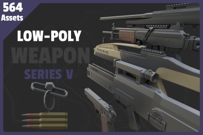 Low Poly Weapon Series V 6