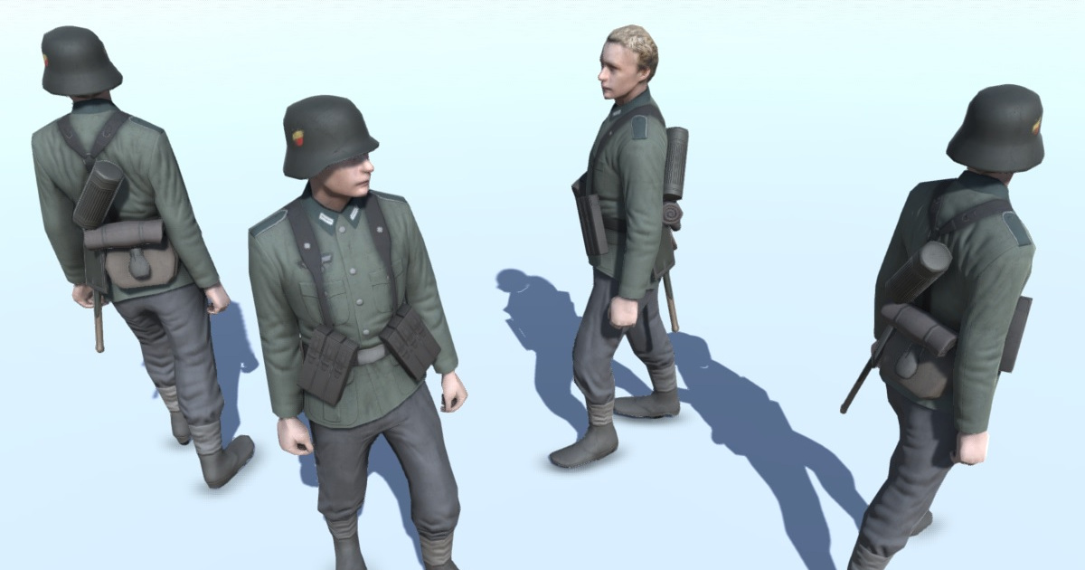ww2 german infantry soldier | 角色 | Unity Asset Store