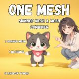 One Mesh - Skinned Mesh & Static Mesh, Material Combiner