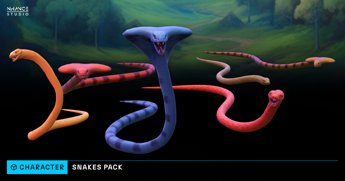 Stylized Snakes Pack | 3D Animals | Unity Asset Store