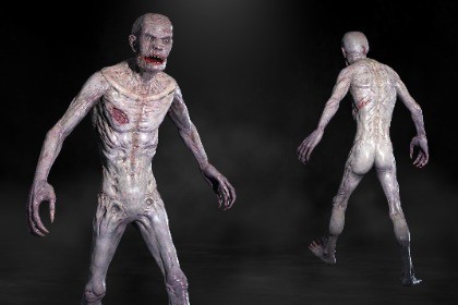 Creepy Pale Zombie, Ghoul, Redneck