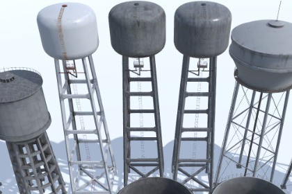 Concrete Water Towers Pack