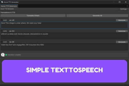 Simple TextToSpeech