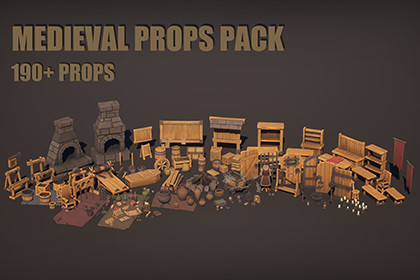 Medieval Low Poly Props Pack