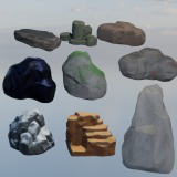 Stylised Themed Rocks