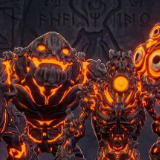 Magma Rock Monsters Pack 1 - 4 Stylized Animated Creatures (LOD + Skins)
