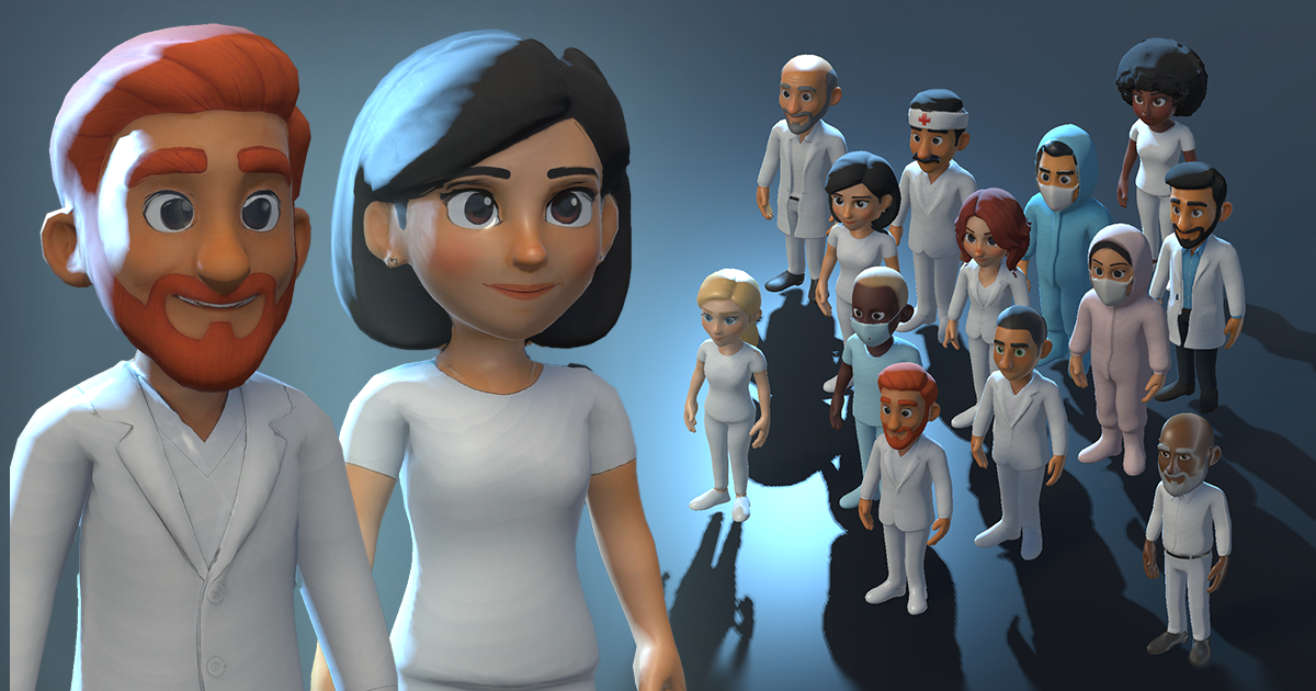 Medical workers - stylized characters | 3D Humanoids | Unity Asset Store
