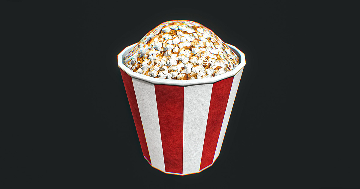 Popcorn Bucket 3D Props Unity Asset Store popcorn-bucket-3d-props-unity-asset-store