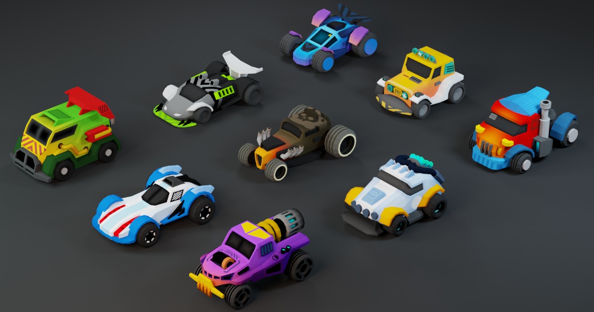 Unity Engine Car Asset Low Poly Tiny Cartoon Racing Cars Asset Pack | 3D Vehicles | Unity ...