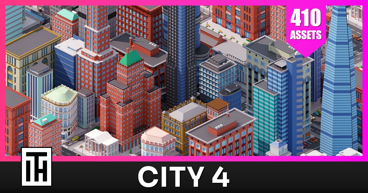 City 4 - Low Poly Asset Pack by ithappy | 3D 都市 | Unity Asset Store
