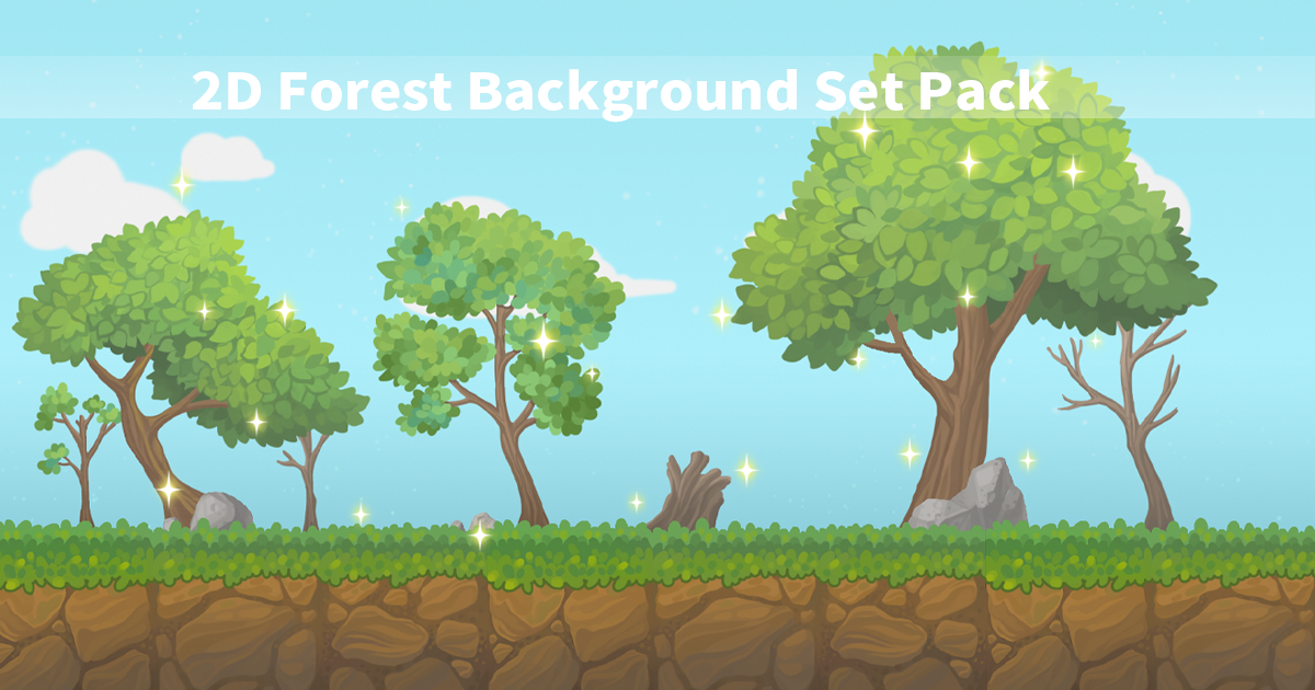 Unity Forest Asset 2D Forest Background Set Pack | 2D Environments | Unity Asset Store
