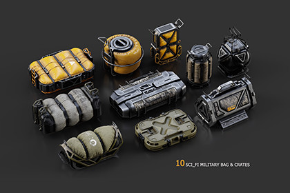 Sci-fi Military Crates
