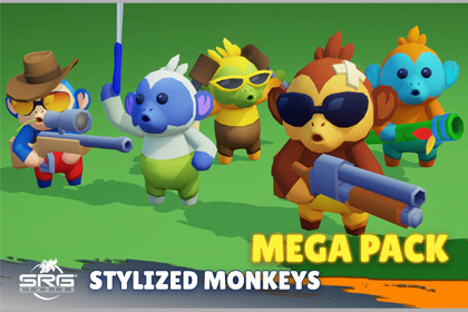 Stylized Monkeys Mega Pack