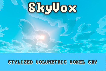 SKYVOX - Stylized volumetric procedural Voxel sky system for URP