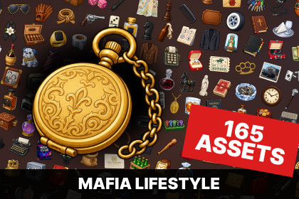 Mafia Gangster Heist Casino Noir Crime Investigation Icons Pack