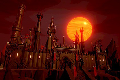 Dark Infernal Fortress - Low Poly