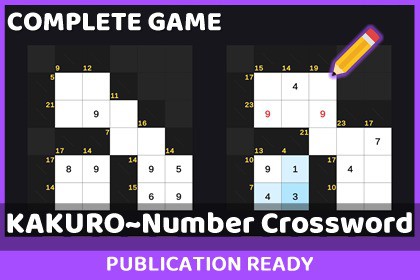 Kakuro Puzzle - Complete Game Template