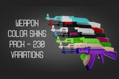 Weapon Color Skins Pack — 230 Variations
