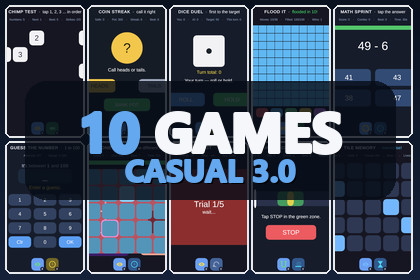 Mini Game Templates Casual 3.0 - 10 Casual Starters for Unity
