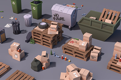 Urban Trash/Garbage Pack (Stylized) – BoznaWhat