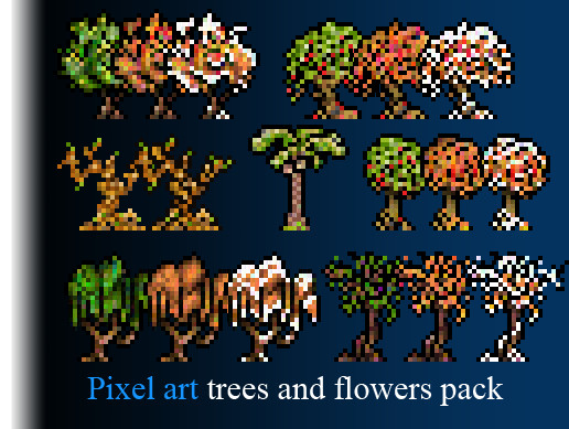 2d Tree Pack Trees Pixel Art Pack | 2D Environments | Unity Asset Store