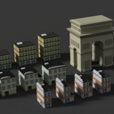 Low Poly Buildings Paris