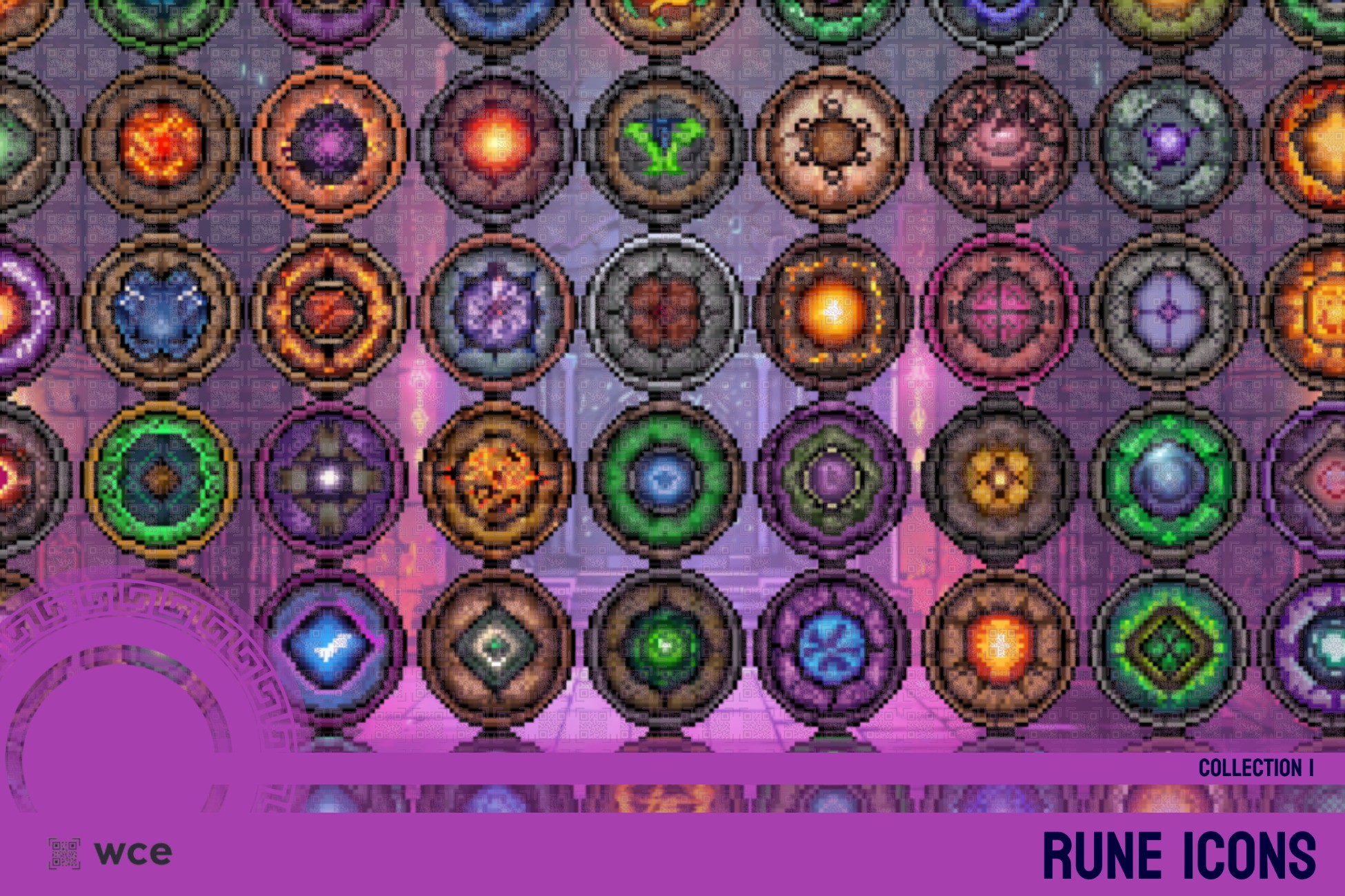 Rune Icons - Collection 1 - 2D Pixel Magic and Spell Resources Bundle ...