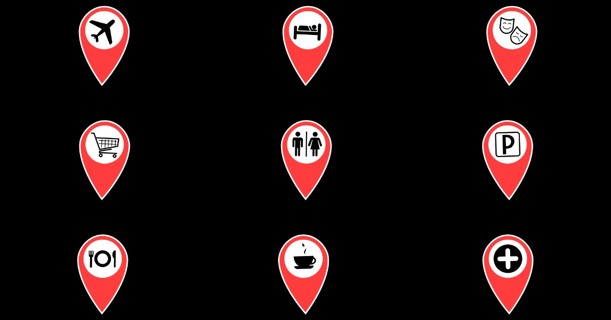 Pin Navigation Graphics Map Location Pins And Navigation Icons (24.04.25) | 2D Textures ...