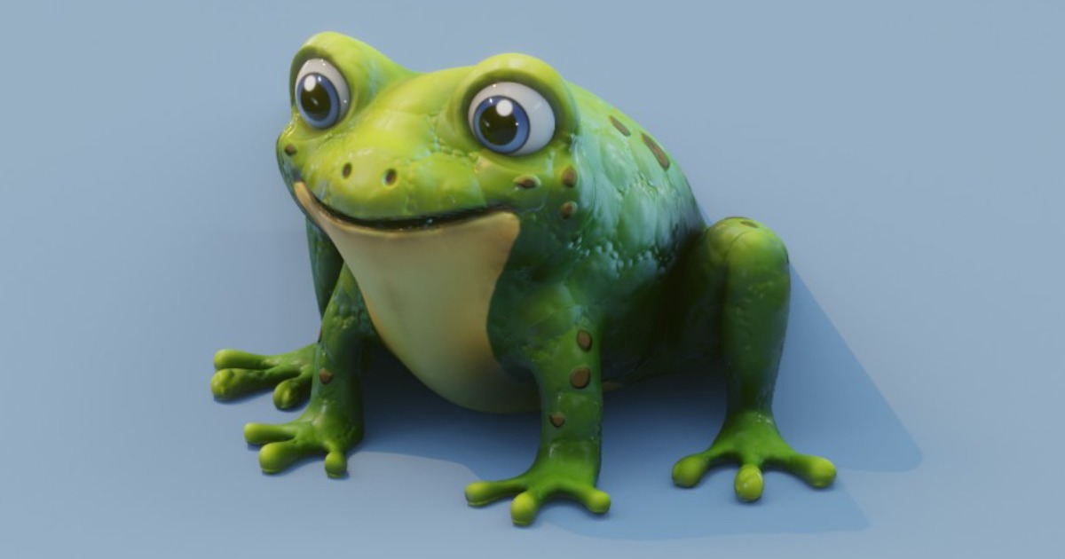 Stylized Frog 3D Model (Low-Poly, Game-Ready, Animated, Built-In) | 3D ...
